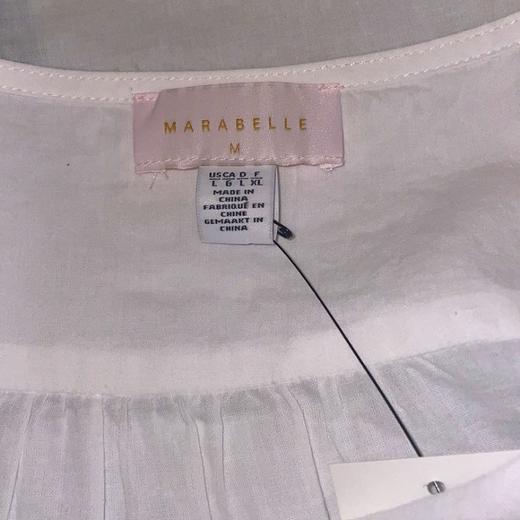 New!! Marabelle White/Navy Shirtdress Tassel Swim Coverup Size Large🤍🌊 - Picture 8 of 11